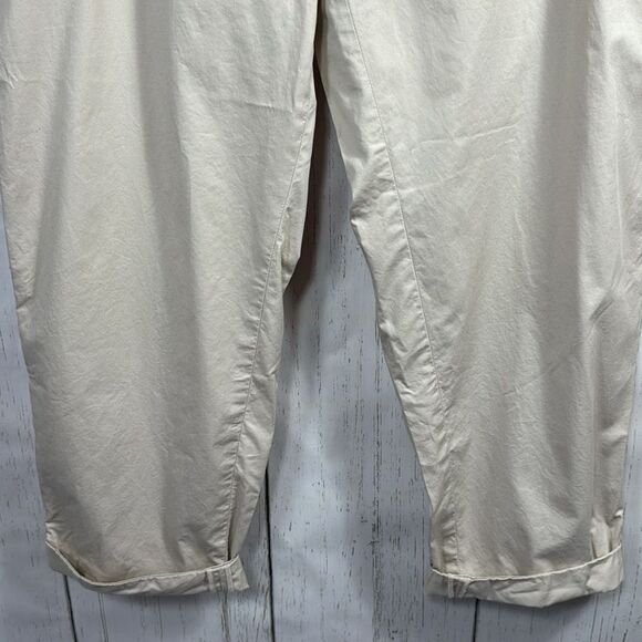 Talbots Tan Cotton Casual Outdoor Womens Khaki Tan Roll Tab Ankle Cropped Pants - Picture 9 of 16